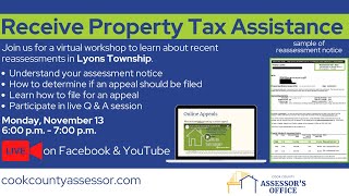 Receive Property Tax Assistance  Lyons Township [upl. by Vieva599]