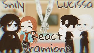 Snily e Lucissa React to Dramione  Harry Potter  GC [upl. by Pachton]