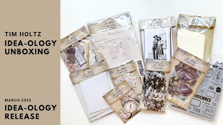 Tim Holtz IdeaOlogy Unboxing  IdeaOlogy Release March 2022 [upl. by Dnomde]