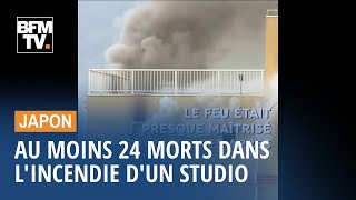 Un incendie dans un studio danimation japonais fait au moins 24 morts et 35 blessés [upl. by Ellerahc494]