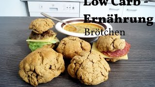 Low Carb  LeinmehlBrötchen  gesund vegan lecker [upl. by Imehon]