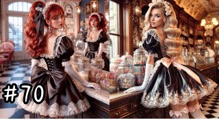 Satin French Maids Petticoats Frills Ribbons amp Ruffles 1440p frenchmaid satindress [upl. by Patty]