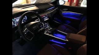 All New Audi etron Ambient Lighting Tutorial Better Than Tesla [upl. by Anauqed67]