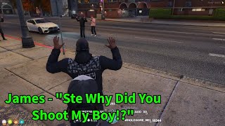 Ste Shoots Jaden After He Takes James Hostage  NoPixel 40 GTA RP [upl. by Ativahs925]