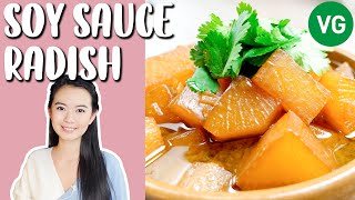 Simple soy sauce BRAISED RADISH for beginner [upl. by Airaet]