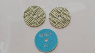 Resin Diamond Polishing Pads Grit  400 For Marble Floor Surface Preparation [upl. by Joyan301]