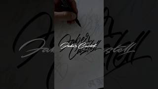 VECTOR REVEAL at the end Brushpen script calligraphy [upl. by Atolrac]