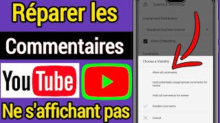 Comment réparer les commentaires YouTube qui ne saffichent pas  Commentaire YouTube ne saffiche [upl. by Bone]