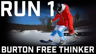 Run 1 Burton Free Thinker Snowboard [upl. by Neona716]