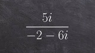 Algebra 2  Dividing complex numbers 5i  26i [upl. by Yttel]