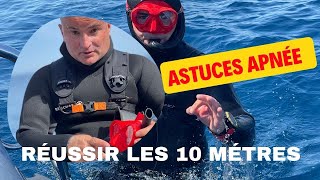 Astuces pour réussir votre apnée à 10 mètres niveau 4 et N 1 2 3 🙂 apnée freediving [upl. by Sirahc]