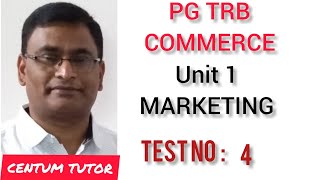 PG TRB COMMERCE  UNIT I MARKETING  BUYER BEHAVIOR  TEST NO  4 [upl. by Sturrock]