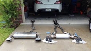 Genesis Coupe stock vs Magnaflow sound [upl. by Llehcal]