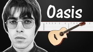 Wonderwall  Oasis  Guitar Tabs Tutorial Fingerstyle Bass guitar chords [upl. by Gonzalo]