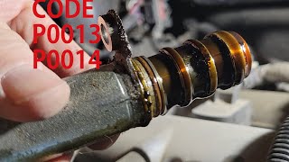 Replace Chevy Equinox Camshaft Positioning Sensors amp Intake amp Exhaust Actuator Solenoid P0013 P0014 [upl. by Anayeek]