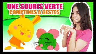 Une souris verte  40min de Comptines à gestes pour bébé  Monde des Titounis [upl. by Yerhcaz]