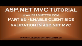 Part 85 Enable client side validation in asp net mvc [upl. by Willis515]