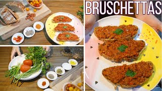 RECETA DE BRUSCHETTAS DE TOMATE  TOSTADAS DE JITOMATE [upl. by Sherwynd]