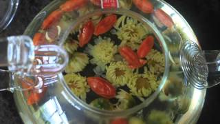 Chrysanthemum amp Goji Berry Tea Recipe Herbal Tea Blend for Eye Health [upl. by Warga]