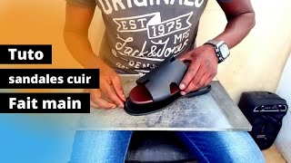 TUTO Sandales en CUIR hommes FAIT main [upl. by Cassady313]