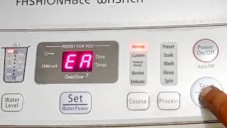 Dowlance Automatic Washing Machine Error EA [upl. by Reagen427]