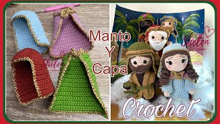 Manto y capa para nacimiento de Crochet 🧶💕 [upl. by Rein235]