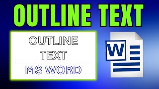 How To Outline Text In MS Word  StepbyStep Tutorial [upl. by Iaka36]