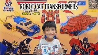 UNBOXING MAINAN ROBOT CAR TRANSFORMERS  transformers Mainan [upl. by Shelman]