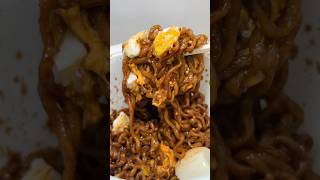 jjapaghetti egg cheese eat together asmr koreanfood [upl. by Elahcar]