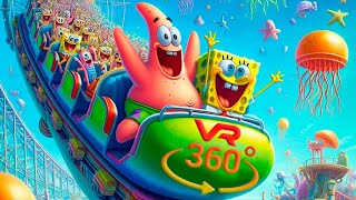 SpongeBob Roller Coasters VR 360° 8K [upl. by Alyakam]