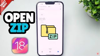 iOS 18 How to Unzip File iPhone [upl. by Annaeed]