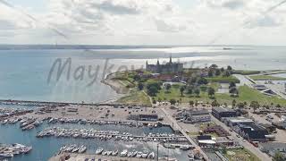 Dolly zoom Helsingor Denmark A 16thcentury castle with a banquet hall and royal chambers The pr [upl. by Kcid]