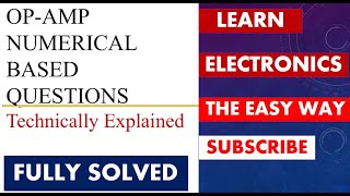 Op amp NumericalsOpamp numerical problems with solutionsopamp numerical problems [upl. by Drofnil920]