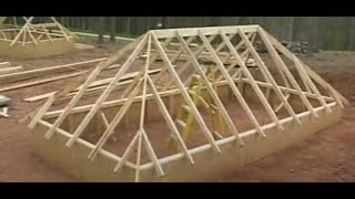 How to frame a hip roof Full demonstration of layout cuts and assembling [upl. by Pero509]