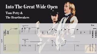 Into The Great Wide Open  Tom Petty And The Heartbreakers  Guitar Tab [upl. by Doownelg]