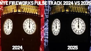 NYE London Fireworks 2025 VS 2024 Pulse Track Mine VS BBC [upl. by Etennaej571]