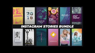 Instagram Stories Bundle 🎇 Bestsellers ★ After Effects Template [upl. by Alehtse]