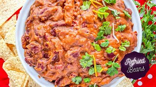 The BEST homemade refried beans recipe Vegetarian Mexican side that is a must try [upl. by Pournaras]