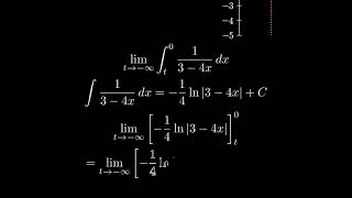 Determine whether integral is convergent or divergentIntegral from infinity to 0 of 13  4xdx [upl. by Gayel]