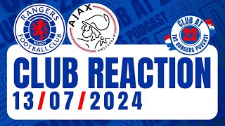 Ajax 21 Rangers  Club Reaction [upl. by Hsaka453]