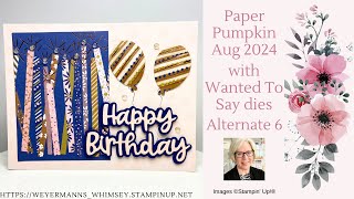 Paper Pumpkin Aug 2024 Alternative 6 Time For Cake Stampin Up [upl. by Nwatna]