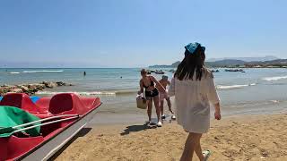 Sidari Beach  Corfu Greece2023  Walking Tour4k [upl. by Judah]