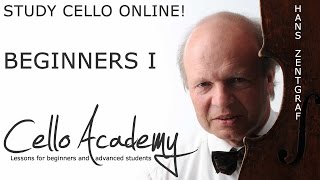 Cello Lessons Online  Beginners I  The cello bow grip right arm motion playing open strings [upl. by Rothenberg]