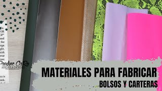 Materiales para fabricar bolsos morrales y carteras [upl. by Adiuqal]