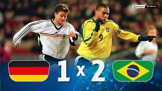 Germany 1 x 2 Brasil ● 1998 Friendly Extended Goals amp Highlights HD [upl. by Nitram]