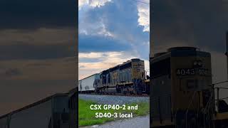 CSX local freight milliondollarbaby train csx GP402 [upl. by Imarej74]