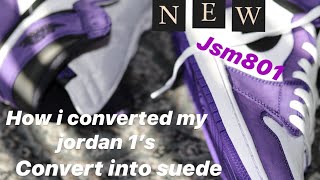 Jordan 1 quotsuedequot Court Purple DIY [upl. by Wynne]