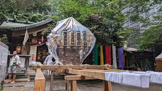 【高画質FHDライブカメラ】稲荷鬼王神社（新宿区） 例大祭 鬼面の宮神輿の渡御 Inari Kio Shrine Annual Festival【live camera】 [upl. by Karlee]