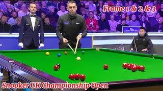 Snooker UK Championship Open Ronnie O’Sullivan VS Zhou Yuelong  Frame 1 amp 2 amp 3 [upl. by Namara]