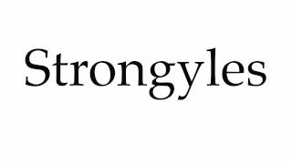 How to Pronounce Strongyles [upl. by Ettevey]